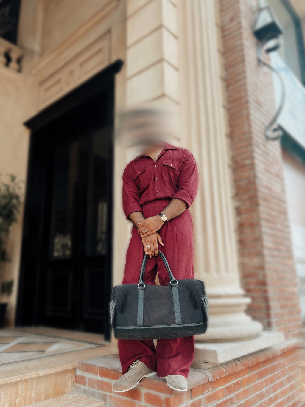 Oxblood Noir Burgundy Linen Co-ord Set – Casual Luxury Two Piece