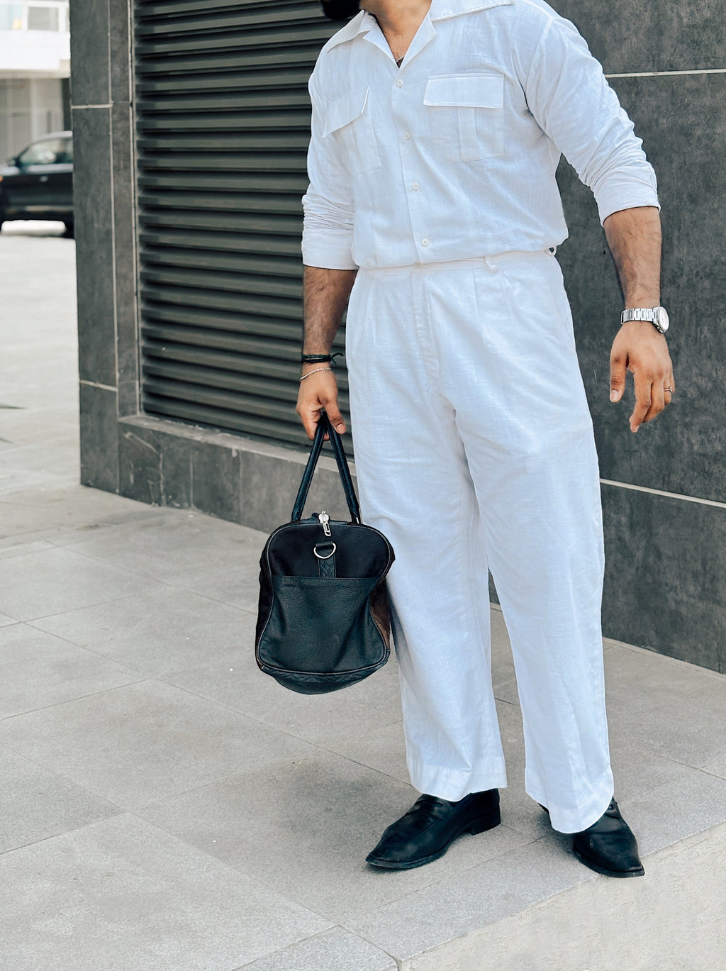 Cloud Weave White  Linen Co-ord Set – Relaxed Fit Custom Two Piece